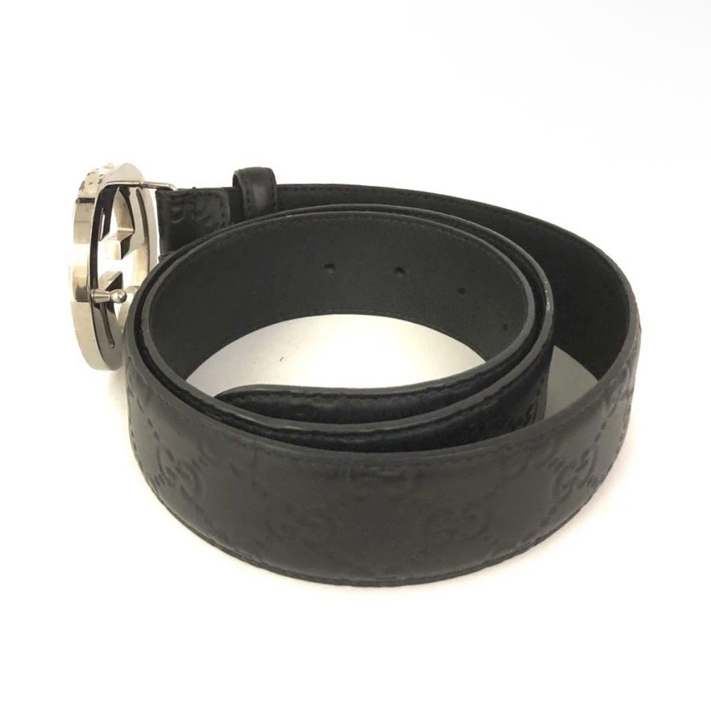 GUCCI Interlocking G Leather Belt - black - Picture 2 of 9